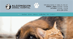 Desktop Screenshot of algonquinanimalhospital.ca